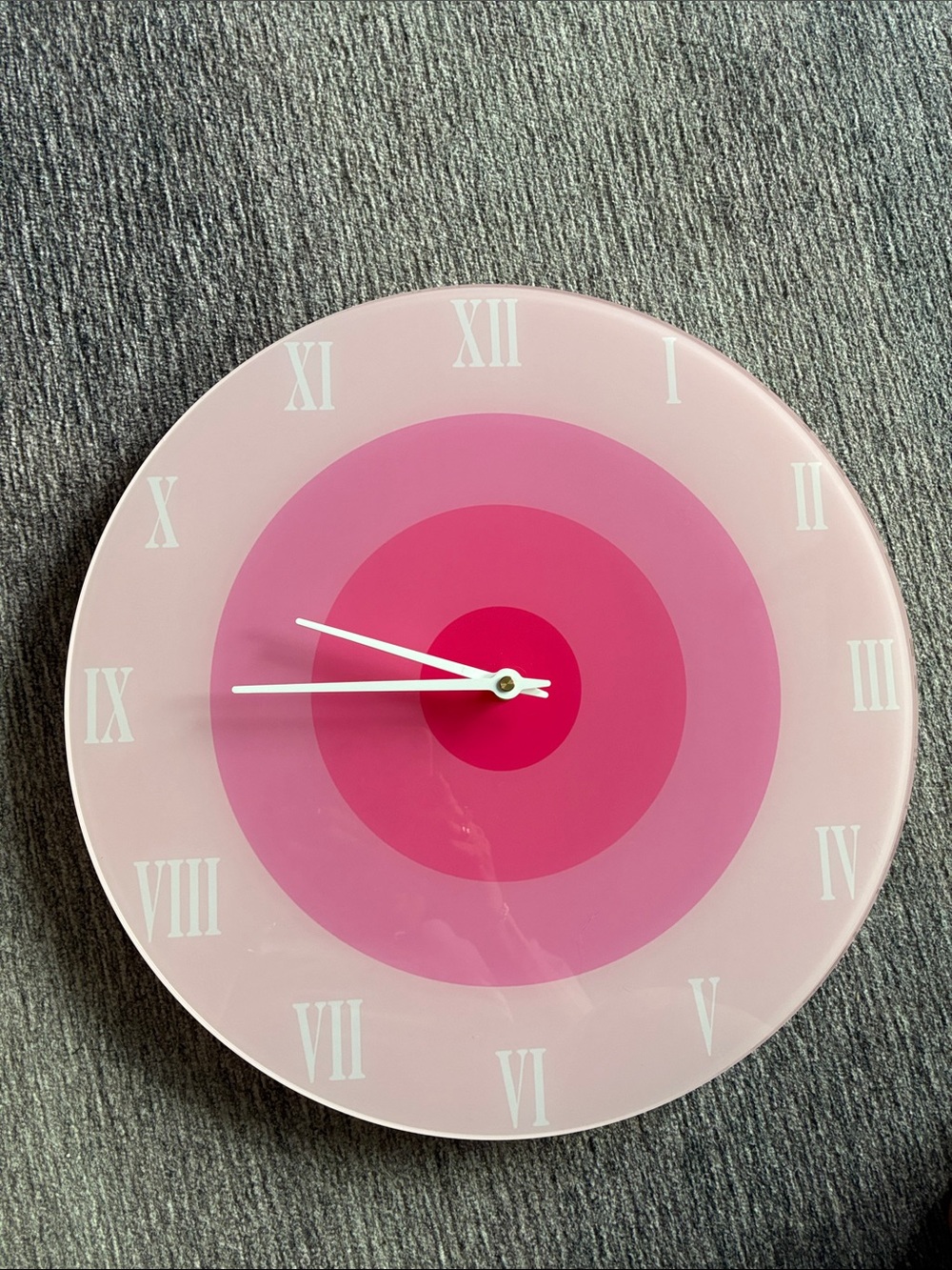 Concentric Pink Target Wall Clock - Modern Home Accent